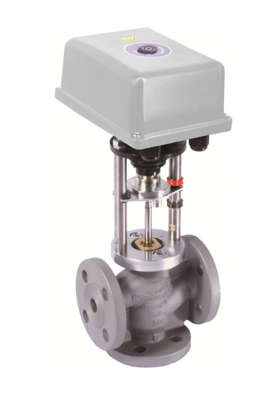 Three-Way Regulating Saddle Valves TRV-3 with Electric Actuator