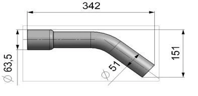 Exhaust Pipe for GAZ-3302, Model 3302-1203170-01