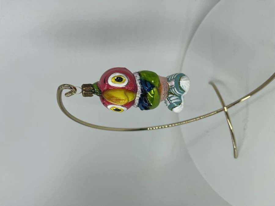 Handcrafted Glass Christmas Ornament "Kesha the Parrot