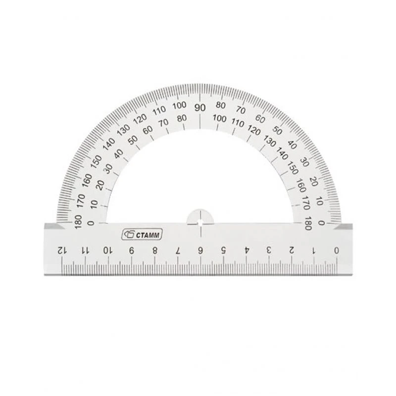 Transparent 12 cm Protractor, 180°