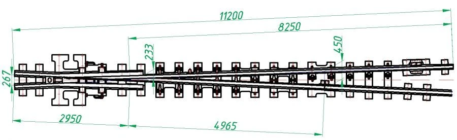 Crosspiece for Rail Switch Type R65 Mark 1/11 (Project 2726.03.000-02/03)