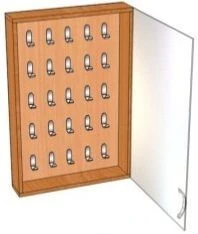 Wall-Mounted Key Storage Box with Glass Door Model Yash1