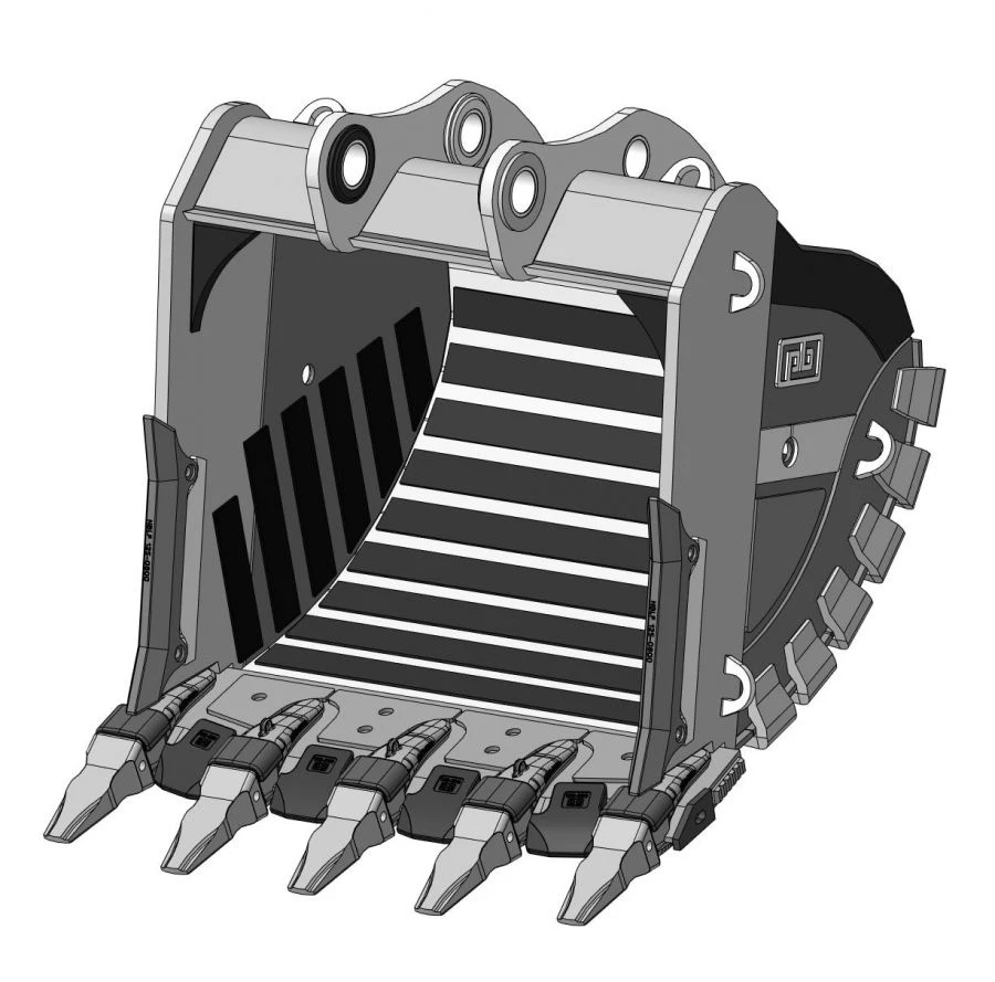 Heavy-Duty RDX-83.23D-12WC9(5)WS Rock Bucket 5m³