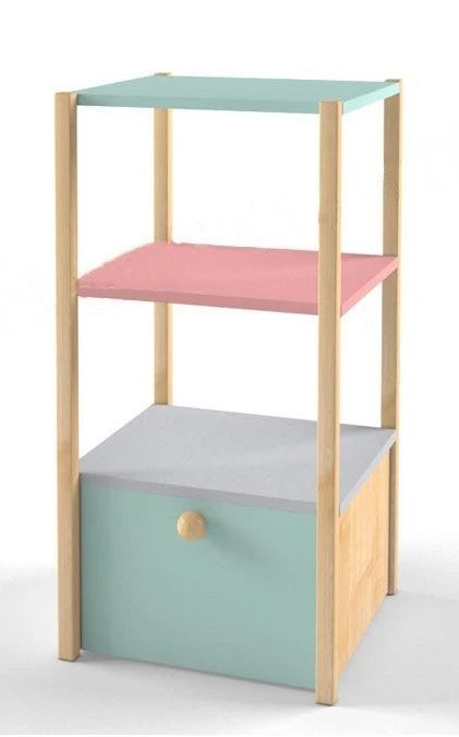 Modular Toy Shelf "Scandinavia" Module 1 with Drawer, Code 56001-001