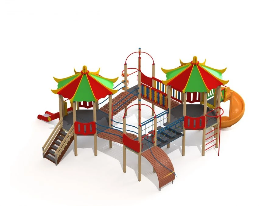 Children's Play Complex with Plastic Slide, H=1800 mm, Model DIC 4.184