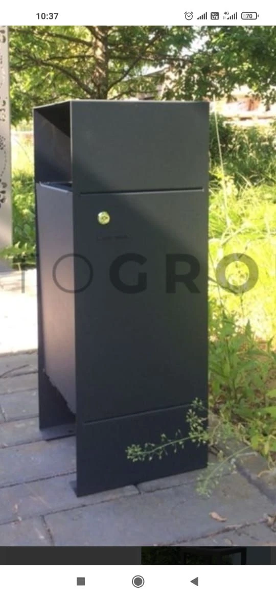 Metal Trash Bin 1 Meter with Lock