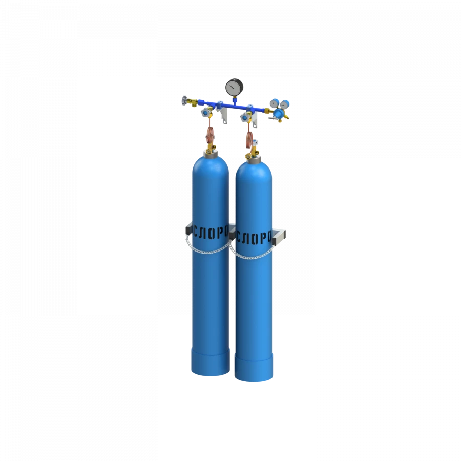 Oxygen Discharge Ramp for Two Cylinders RPK-2
