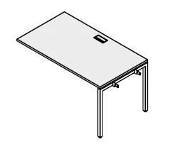 Office Workstation Section with Metal Frame