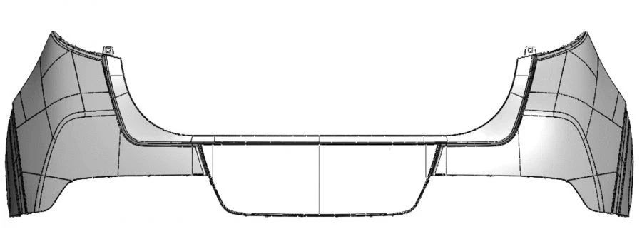 Задний верхний бампер (накладка бампера) SK3 86611-K0000