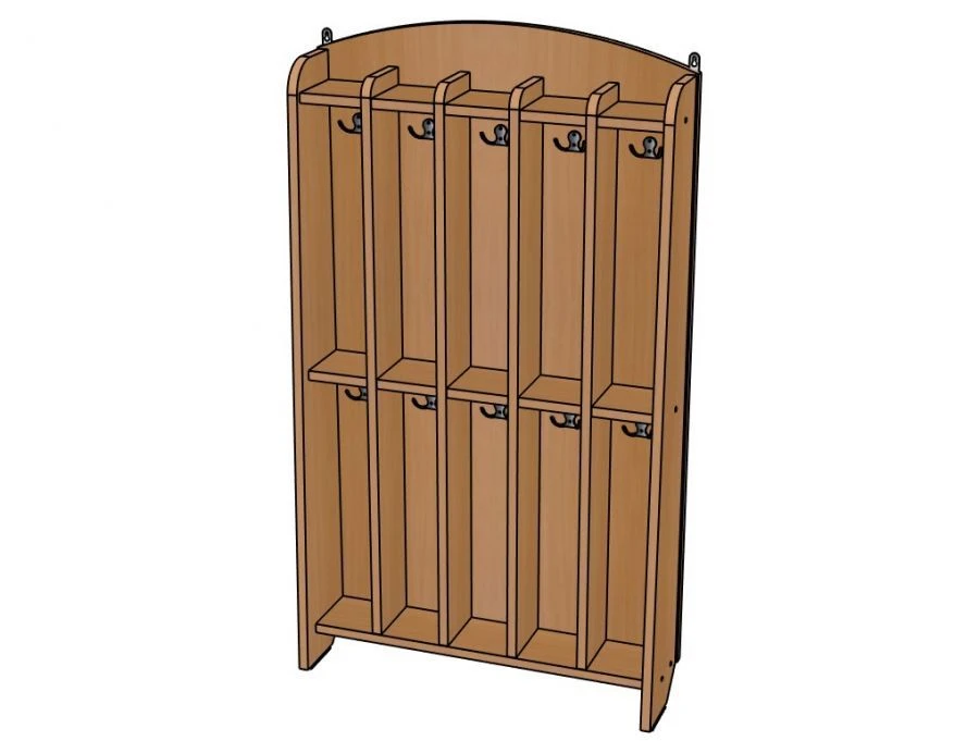 Clothing Rack №2 "Moydodyr", MDF, 10 Compartments/ SHD33