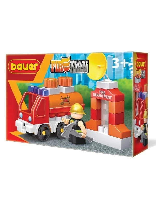 Educational Firefighter Toy Construction Set "Fire Truck with Tank" 35 Pieces