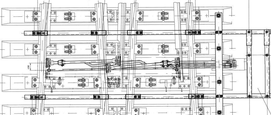Electric Drive Assembly for Cross Switch R65 Model 1/9 on Concrete Beams (Project 17532-00-00)