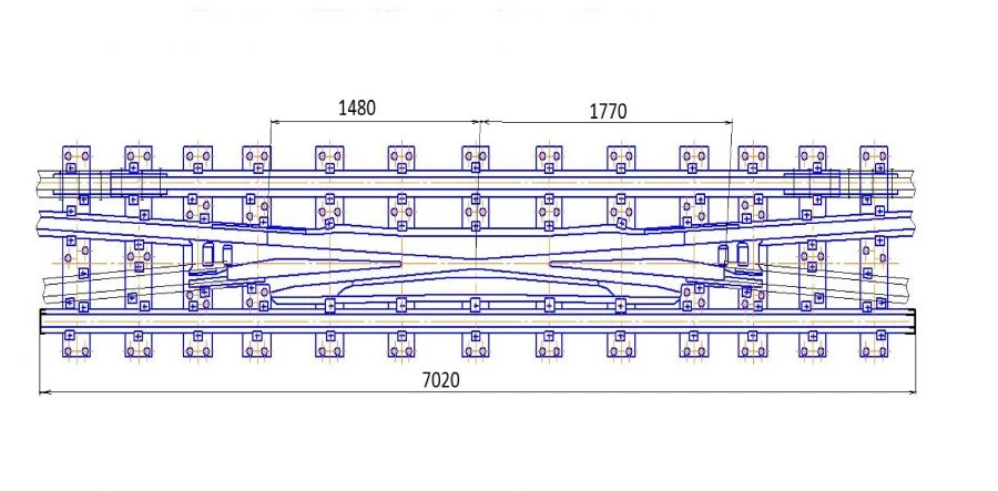 Cross Joint Type R50 Mark 1/9 for Railway Gauge 1520 mm Project 1623.02.000