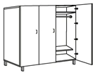 Three-Door Clothing Cabinet SHK-7