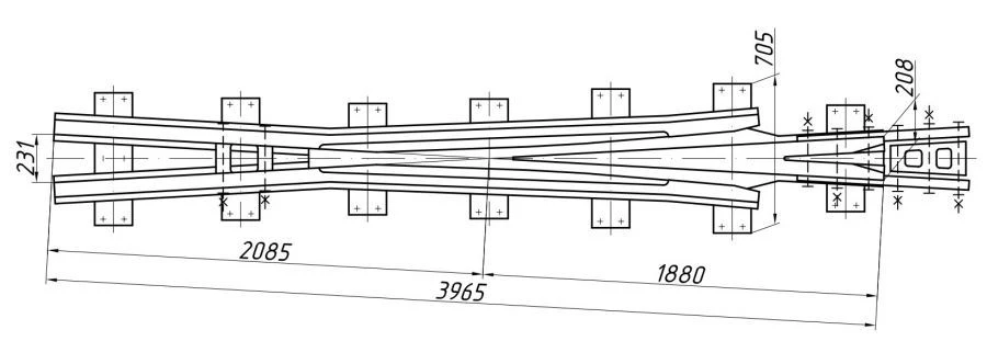 Crosspiece Type R50 Model 1/9 (Project 2743.00.030)