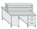 Metal Island Table for Chemical Research SFO-4(m)