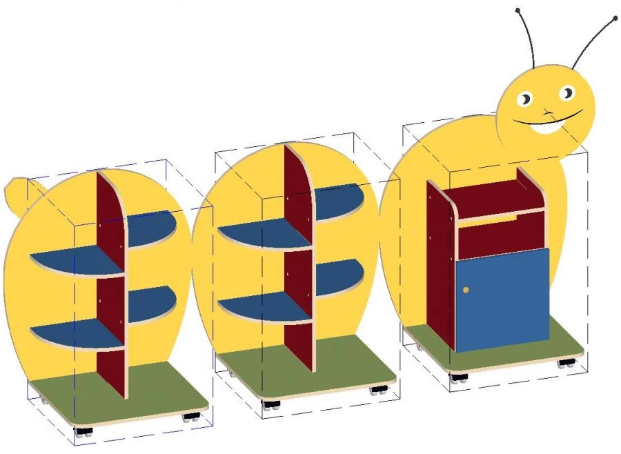 Caterpillar Wall Unit Art. S.06.74