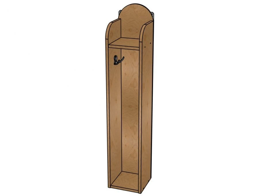 Clothing Rack №1 "Moydodyr", Plywood (Paint), 1 Compartment/ SHD49