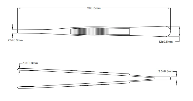 Anatomical Tweezers 12.0011.20