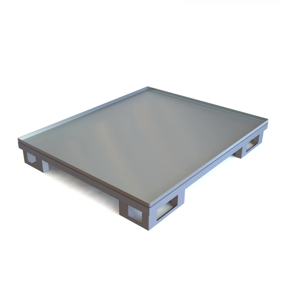 Aluminum Pallet with Deck for 2 x 200L Drums