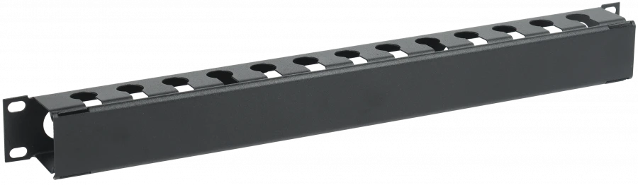 ITK Cable Organizer with Lid 19" 1U, Black