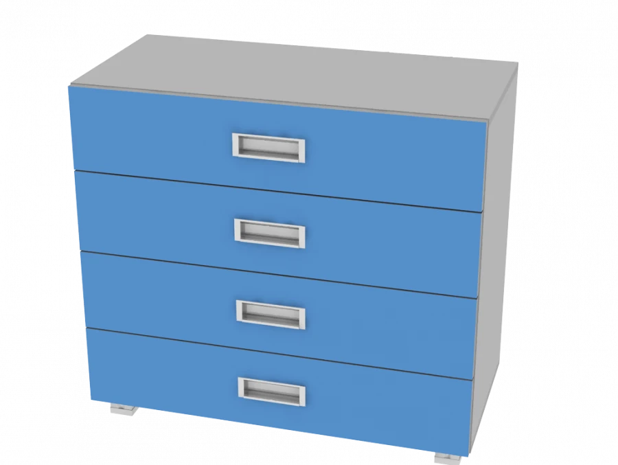 Storage Cabinet with 4 Drawers, Dimensions 800x400x734mm