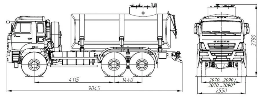 食品液体运输罐车 AЦВ 4680A8-20