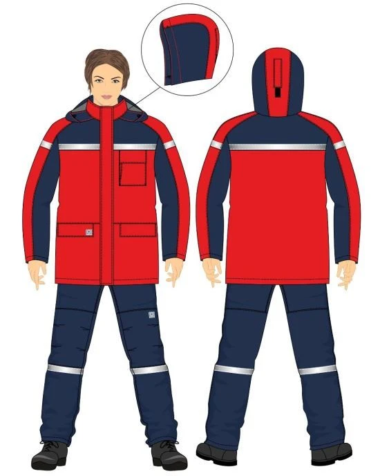 Women's Protective Jacket Against Thermal Risks and Water Damage for Electrical Arc Protection