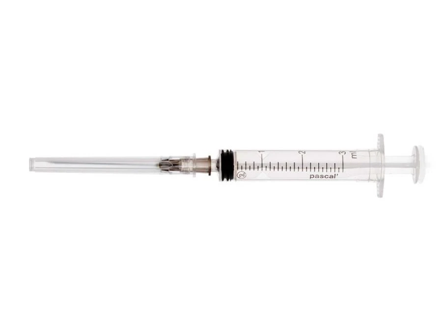 Sterile Single-Use Three-Component Injection Syringe with 22G x 1 Needle, 3ml Capacity
