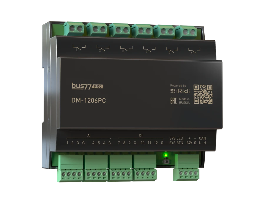 Relay Module with 6 Relay Channels and 12 Universal Inputs (DM-1206PC/LDM-1206PC)