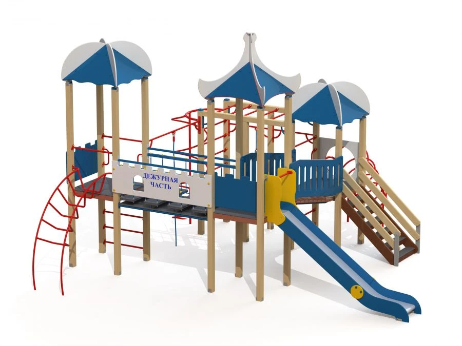Children's Play Complex 3.219 with Roofs, Height 1500 mm