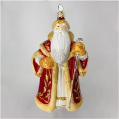 Handmade Glass Christmas Ornament "Santa Claus Standing