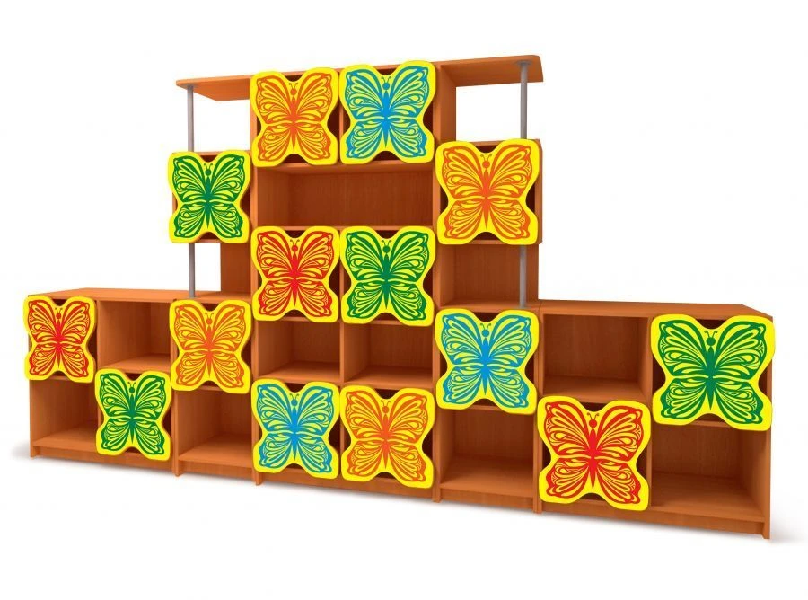Modular Butterfly Wall Unit for Kids - Model 40068