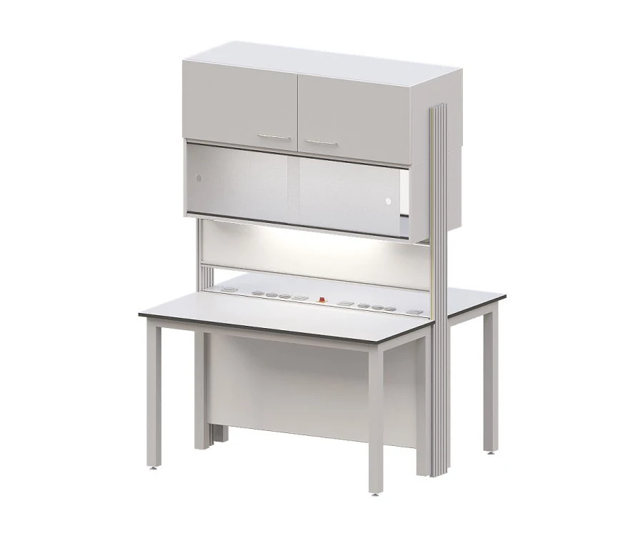 SMARTLAB A90B Laboratory Island Table with Service Stand