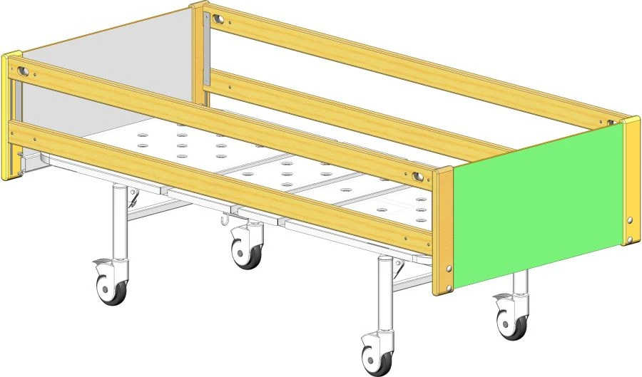 Functional Hospital Bed with Wheels, Model MSK-6103E