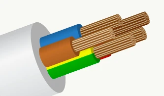Low-Flame PVC Insulated Copper Cable for Electrical Installations, KUGVvng(A), KUGVvng(A)-HL