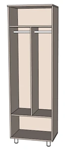 Two-Section Wardrobe Cabinet (Customizable Design)