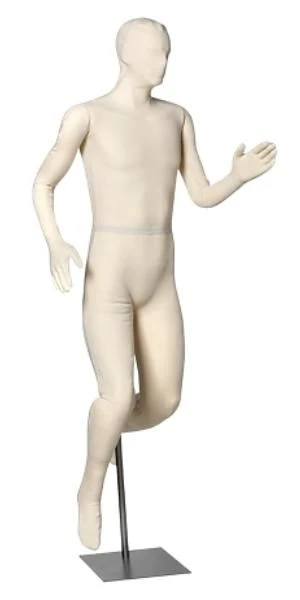 Flexible Male Mannequin Mus-M, White