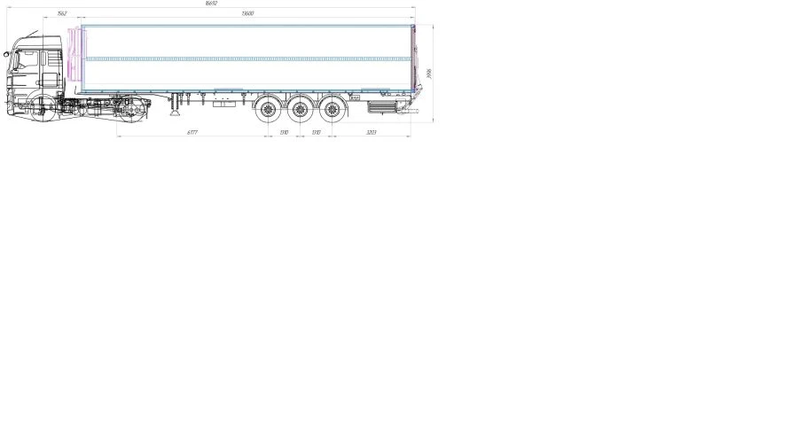 Three-Axle Refrigerated Trailer with Flexi-Side, Model 871551