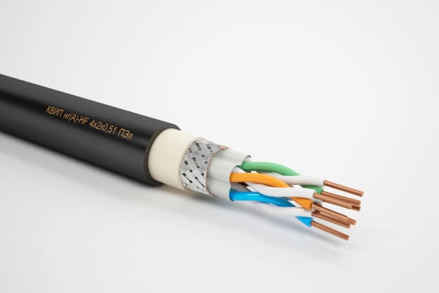 Fire-resistant twisted pair cable with tinned copper conductors KVIP ng(A)-FRHF xx P