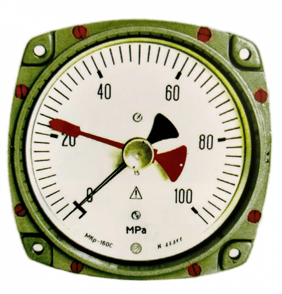 Marine Pressure Gauge with Reset Pointer MKr-160C