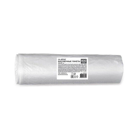 LAIMA 24x32cm Packaging Bags, 400 pcs, HDPE 9µm, Roll Without Core, Model 608528