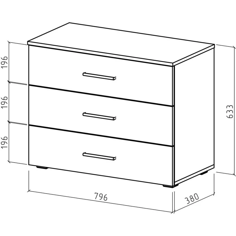 Personal Storage Chest of Drawers with Multiple Drawers
