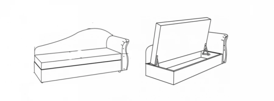 Wooden Frame Couch for Sleep and Relaxation