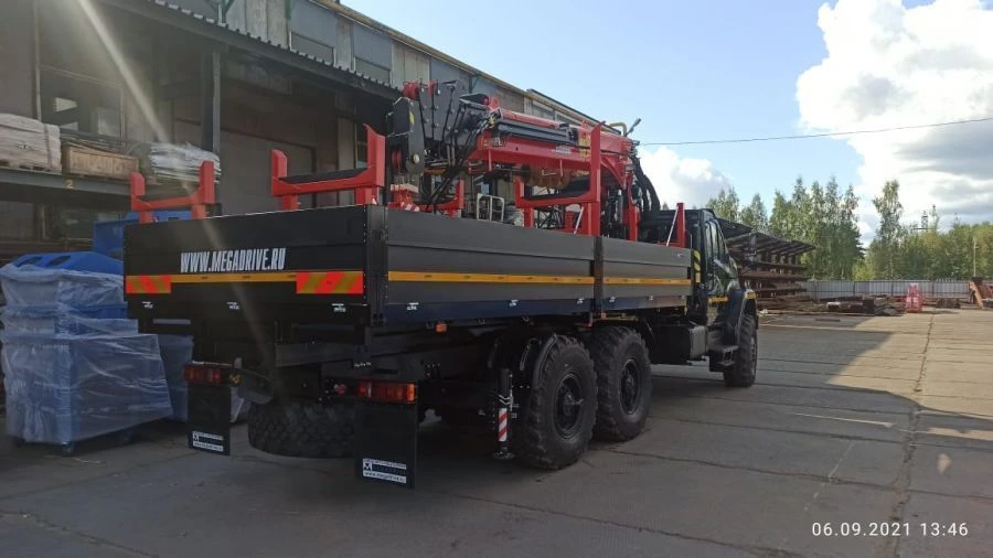 Multi-Functional Truck with Hydraulic Crane MKMA on URAL 4320 U0K04G-4L150