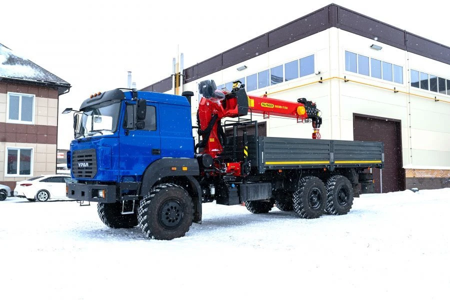 Special Truck with Hydraulic Loading Crane KMA on Ural 4320, 5557 Base U0K00N-4L120