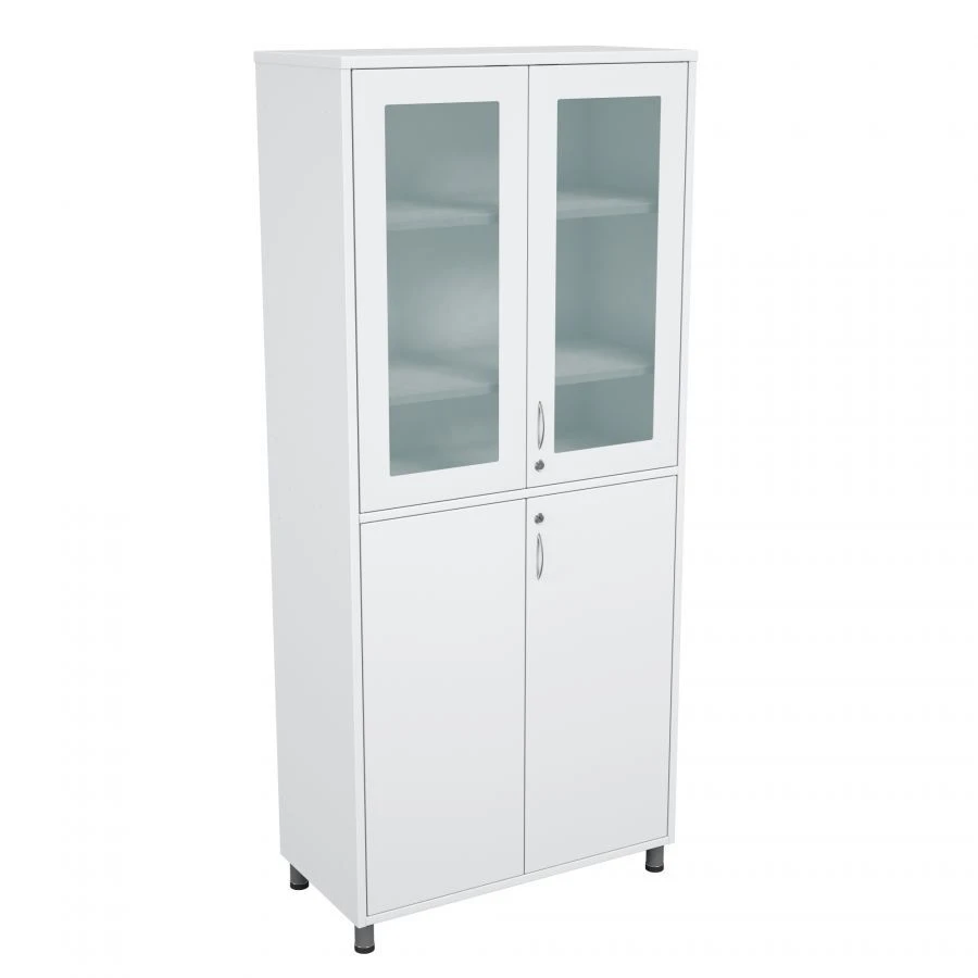 Two-Section Medical Cabinet with Metal-Glass Doors SHMM-2.2.1