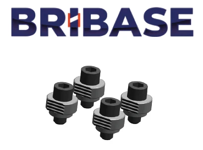 BB.VS.100.51.111 Набор из четырех рифленых плоских зажимов, высота 11 мм BriBase