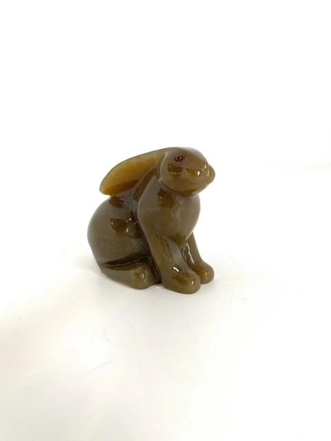 Honey Jade Rabbit Figurine
