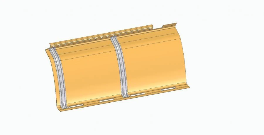 Left Rear Ceiling Panel Section A for LiAZ 621320 - 621320-5702245-11